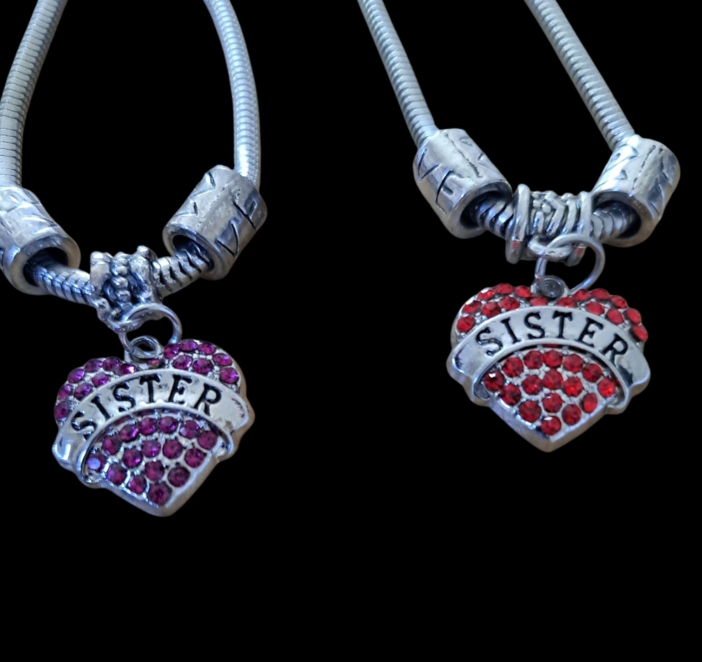 Sister Heart Charm Bracelets - Picture 3 of 4